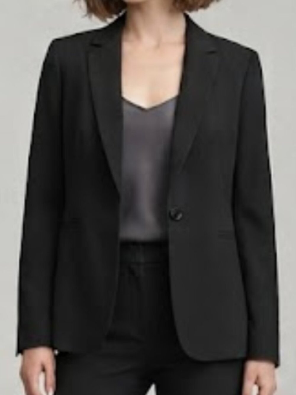 DKNY Black Blazer Notch Lapel Lined Size 10